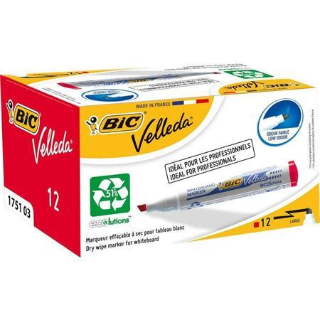 Popisovač na biele a flipchartové tabule, 1,1-5,6 mm, zrezaný hrot, BIC "Velleda ecolution