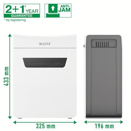 Skartovací stroj, konfetti, 8 listov, LEITZ "IQ Protect 8X" 9
