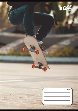 Zošit, A5, linajkový, 32 listov, 4-8. trieda, COOL BY VICTORIA, "Skateboard", "21-32" 1