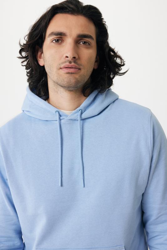 Ľahká mikina s kapucňou IQONIQ Rila z recykl. bavlny sky blue XXS 12
