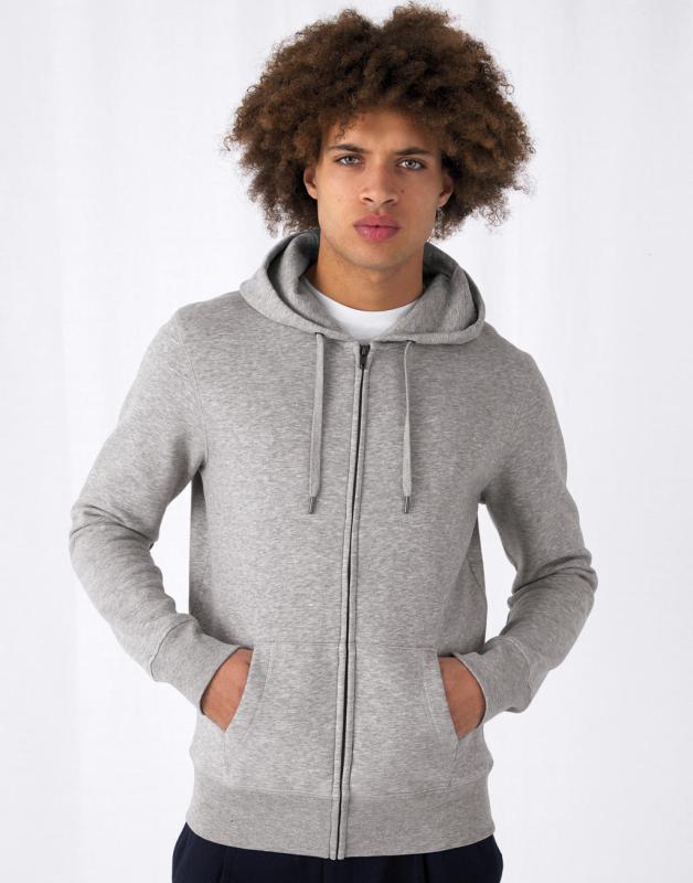 Mikina na zips s kapucňou KING