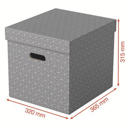 Úložný kubický box, ESSELTE "Home", sivá 3