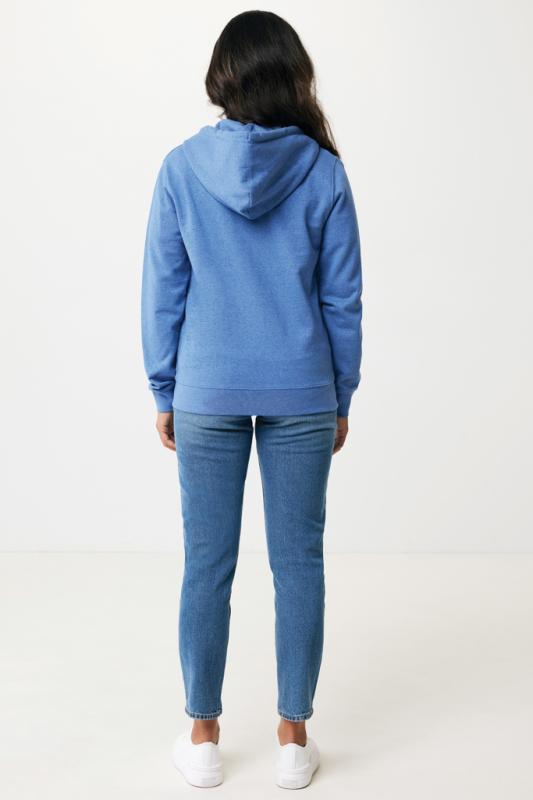 Mikina na zips s kapucňou IQONIQ Abisko z recykl. bavlny heather blue XXXL 8