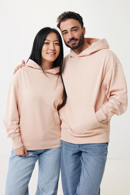 Mikina s kapucňou IQONIQ Yoho relaxed fit z recykl. bavlny peach nectar XL 4