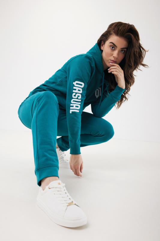 Tepláky IQONIQ Cooper z recykl. bavlny verdigris L 9