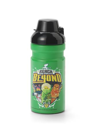 Fľaša, 390 ml, LEGO "Ninjago", zelená-čierna, vzorovaná