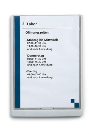 Informačná tabuľka, 210x297 mm, DURABLE „CLICK SIGN”, biela 2