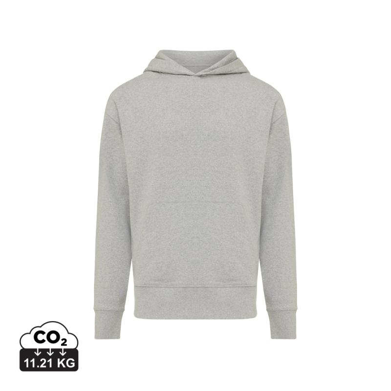 Mikina s kapucňou IQONIQ Yoho relaxed fit z recykl. bavlny heather grey XL