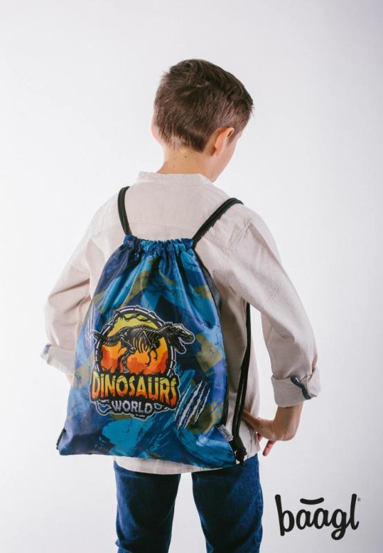 BAAGL Školské vrecko na obuv Dinosaurs World 3