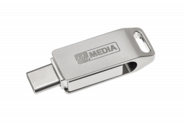 USB kľúč, 128GB, USB 3.2 Gen1+ USB-C, hliníkový kryt, MYMEDIA "Dual" (by VERBATIM) 2