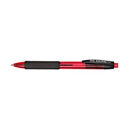 Guľôčkové pero, 0,35 mm, stláčací mechanizmus, PENTEL "Kachiri BK457", červená 1