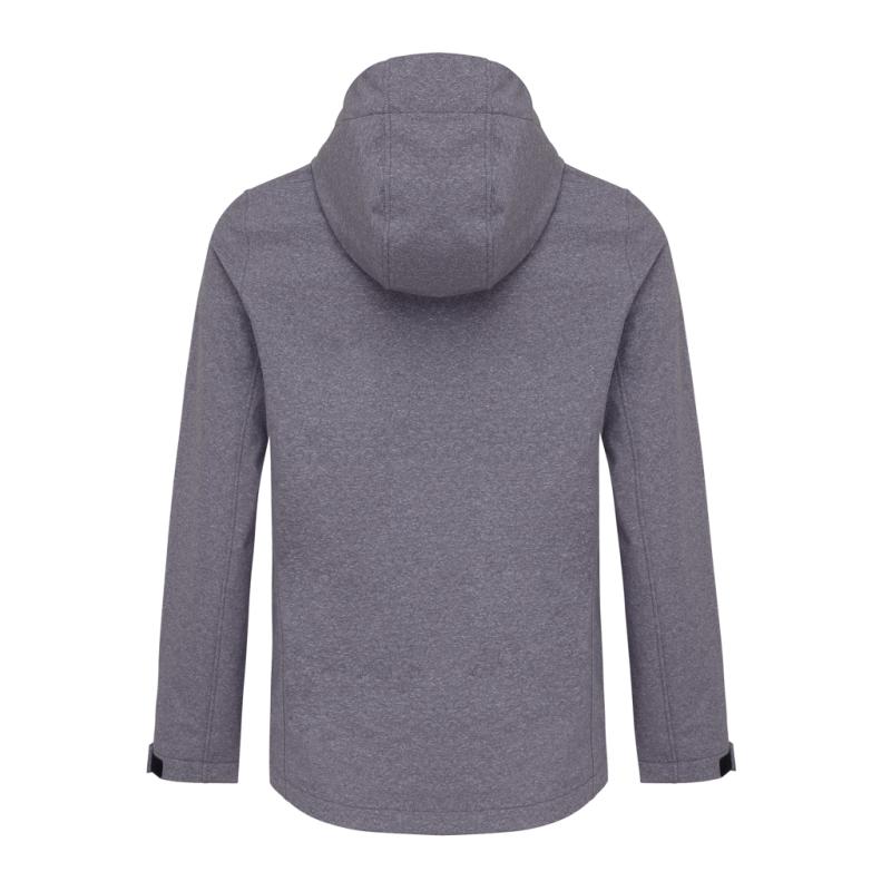 Dámska soft shell bunda IQONIQ Makalu z recykl. polyesteru vulcano heather grey XXL 2