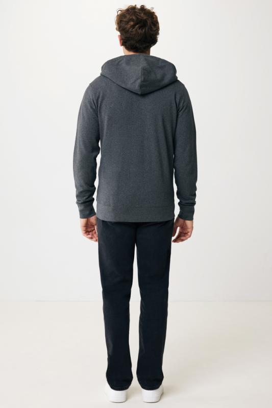 Mikina na zips s kapucňou IQONIQ Abisko z recykl. bavlny heather anthracite XL 14