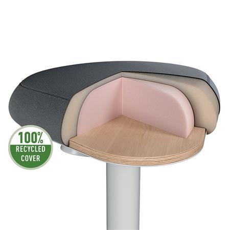 Balančná stolička na sedenie, ergonomická, LEITZ "Ergo Active", svetlosivá 2