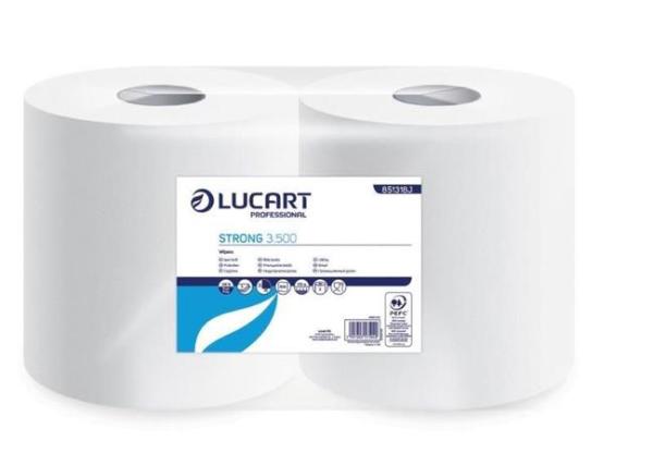 Utierky, v kotúči, 3-vrstvové, LUCART, "Strong 3.500", biela