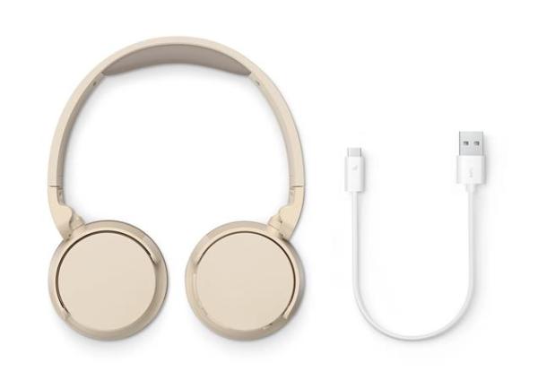 Náhlavné slúchadlá, bezdrôtové, Bluetooth 5.3, PHILIPS "TAH3209", béžové 8