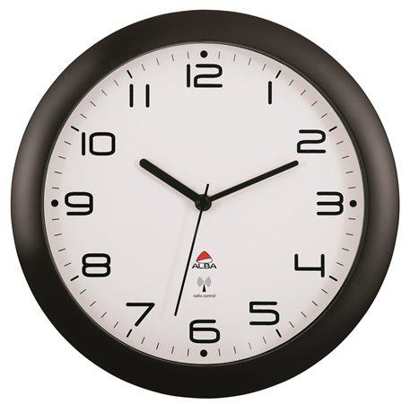 Nástenné hodiny, riadené rádiovým signálom, 30 cm, ALBA "Hornewrc", čierna 1