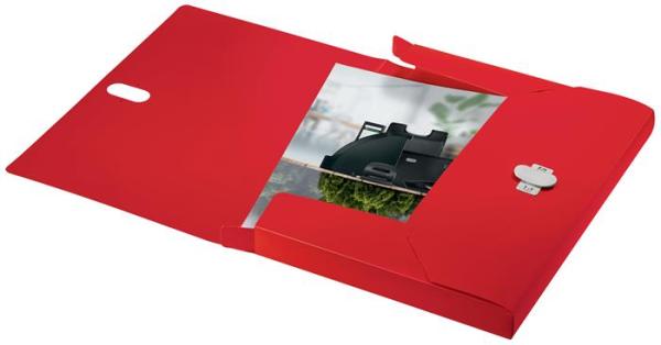 Box na dokumenty, 38 mm, PP, A4, LEITZ "Recycle", červená 3