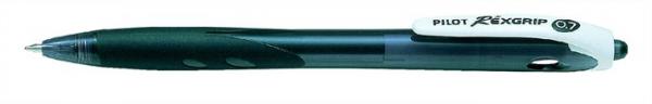 Guľôčkové pero, 0,27 mm, stláčací mechanizmus, PILOT "Rexgrip", čierne 1