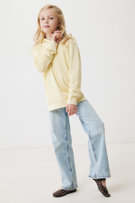 Detská mikina s bočnými vreckami IQONIQ Yengo z rec. bavlny cream yellow 13-14r (158-164cm) 8