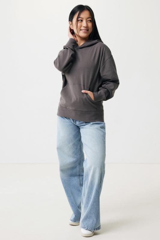 Mikina s kapucňou IQONIQ Yoho relaxed fit z recykl. bavlny antracitová XXL 6