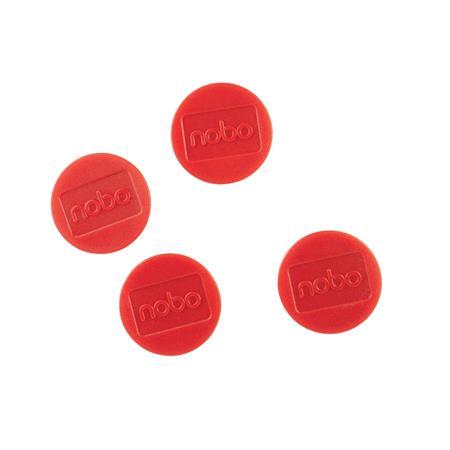 Magnetky, magnetické, pre biele tabule, 38 mm, 4 ks, NOBO, červená 7