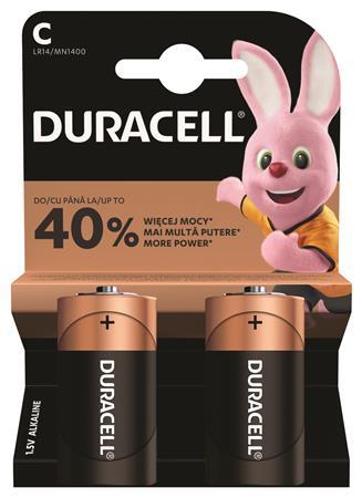 Batéria, C baby, 2ks, DURACELL "Basic" 1