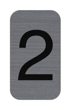 Informačná tabuľka, samolepiaca, 2,5x4,4 cm, hliníkový vzhľad, EXACOMPTA, č. 2 1