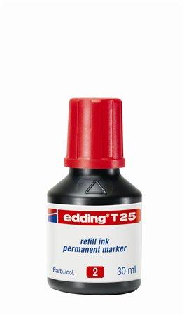 Náplň do permanentných popisovačov, EDDING "T25", červená