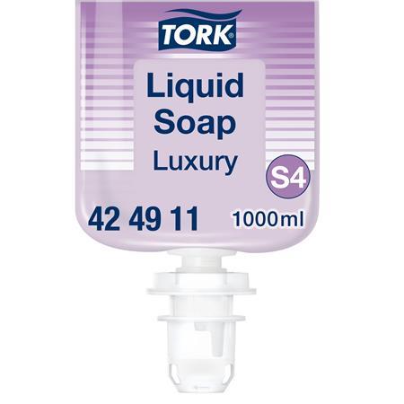 Tekuté mydlo, 1 l, S4 systém, TORK "Luxury", fialová 1