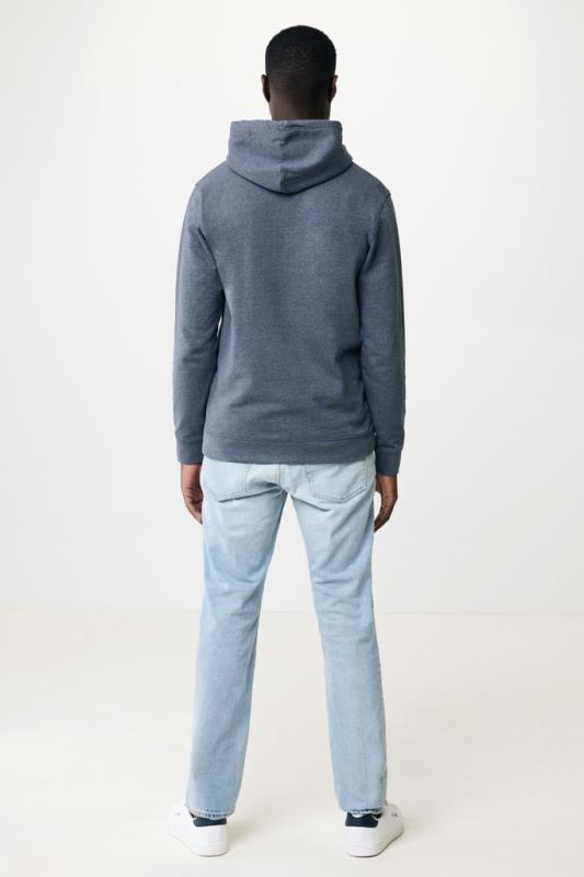 Nefarbená mikina s kapucňou IQONIQ Torres z recykl. bavlny heather navy XXXL 14
