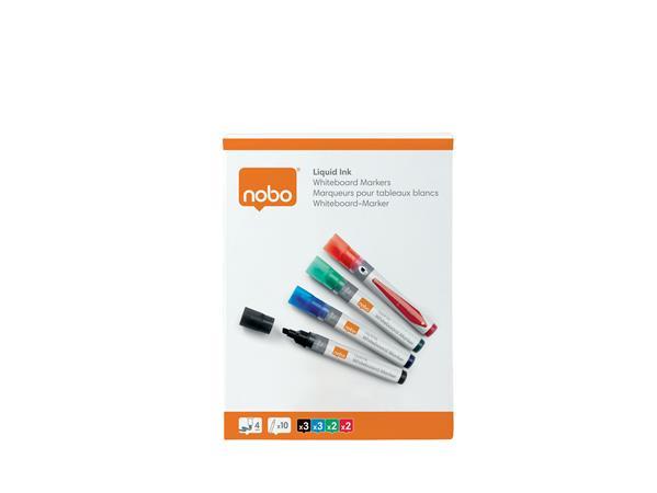 Popisovač na tabule, zrezaný hrot, 4 mm, NOBO, 4 rôzne farby 7