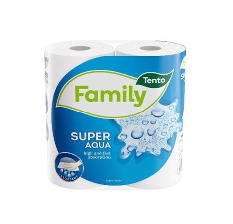Kuchynské utierky, kotúčové, 2-vrstvové, TENTO "Family Super Aqua", biela 1