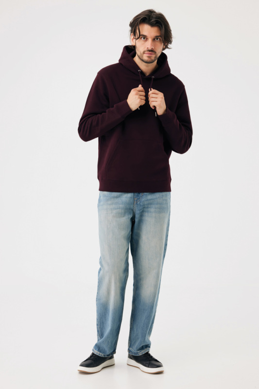 IQONIQ Joshua Unisex mikina s kapucňou z rec. bavlny merlot M 10