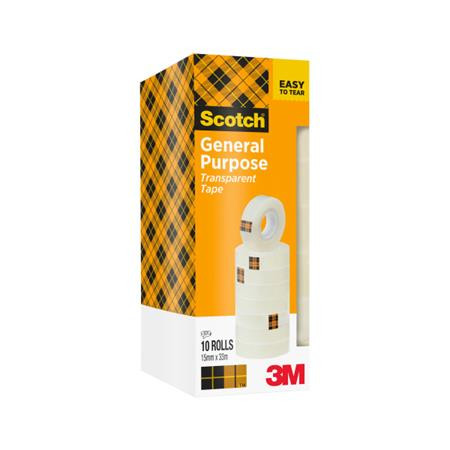 Lepiaca páska, 15 mm x 33 m, 3M SCOTCH, priehľadná 3