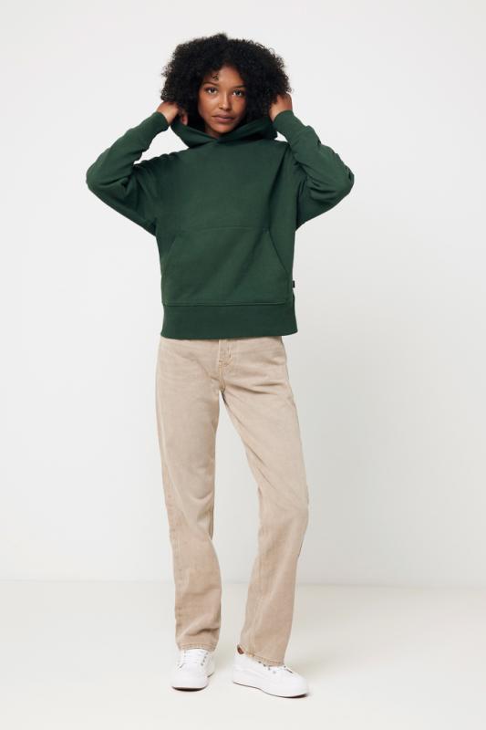 Mikina s kapucňou IQONIQ Yoho relaxed fit z recykl. bavlny forest green XXXL 10