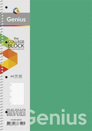 Špirálový zošit, linajkový, A4, 80 listov, PP obal, SHKOLYARYK "Genius", mix 3