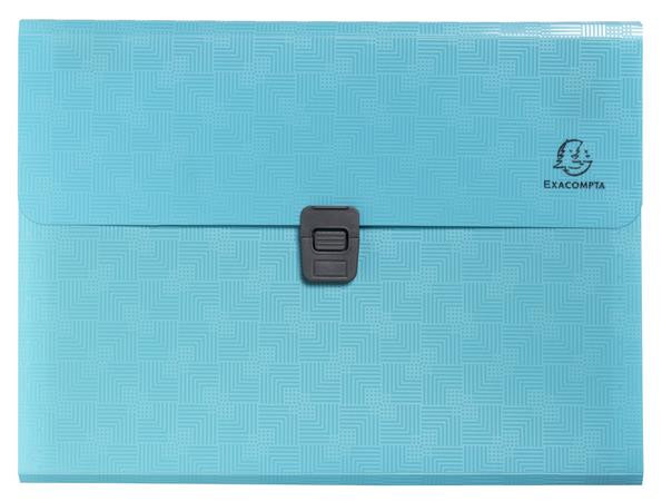 Harmoniková doska, A4, PP, 13 priehradiek, EXACOMPTA "Pop`NCo", cyánovo modrá 1