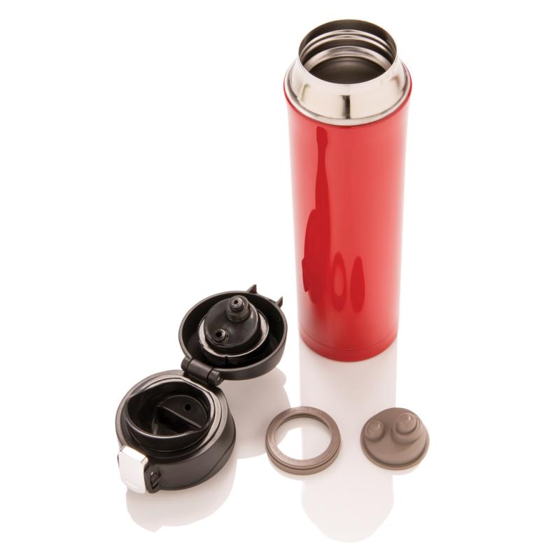Termoska Easy lock z RCS recyklovanej ocele červená 2