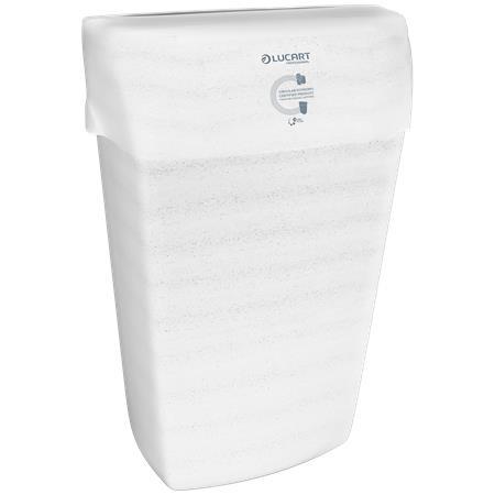 Odpadkový kôš, nástenný, 23 l, LUCART "EcoNatural", biela 1