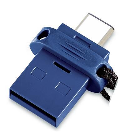 USB kľúč, 32GB, USB 3.0+USB-C adapter, VERBATIM "Dual" 2