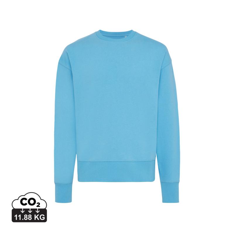 Mikina IQONIQ Kruger relaxed fit z recykl. bavlny tranquil blue S