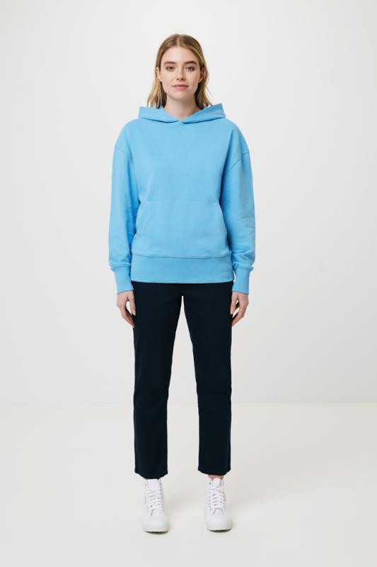 Mikina s kapucňou IQONIQ Yoho relaxed fit z recykl. bavlny tranquil blue XL 9