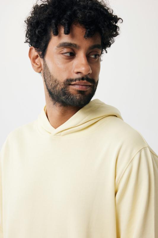 Mikina s bočnými vreckami IQONIQ Yengo z rec. bavlny cream yellow XXL 14