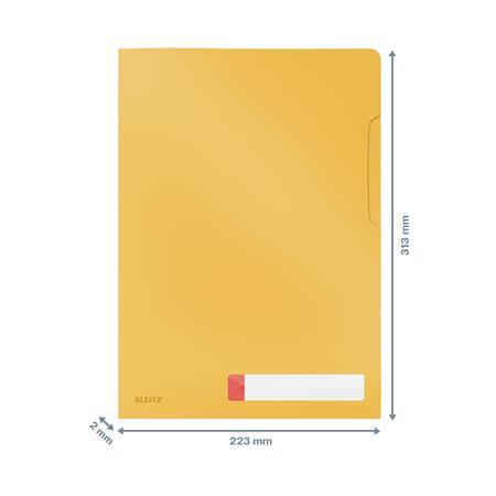 Euroobal, "L", A4, PP, LEITZ "Cosy Privacy", matná žltá 4