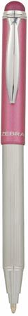 Guľôčkové pero, 0,24 mm, teleskopické, nehrdzavejúca oceľ, ružové telo, ZEBRA "Telescopic 1