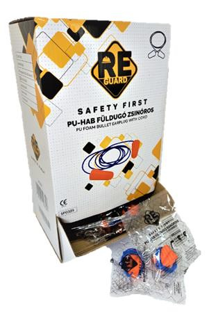 . Sluchové zátky, so šnúrkou, PU pena, 100 párov, oranžové 1