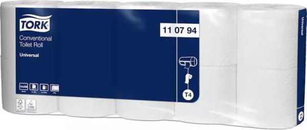 Toaletný papier, T4 systém, 2 vrtvový, priemer: 12,5 cm, Universal, TORK, biely 1
