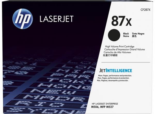 CF287X toner k tlačiarňam LaserJet M506, M527, HP 87X čierna, 18k 1