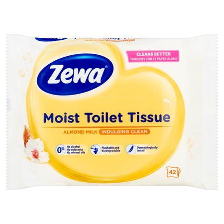 Toaletný papier, vlhčený, 42ks, ZEWA, mandľové mlieko